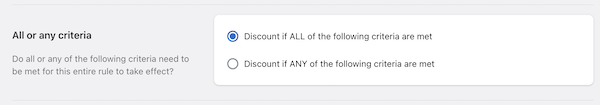 All or Any Criteria